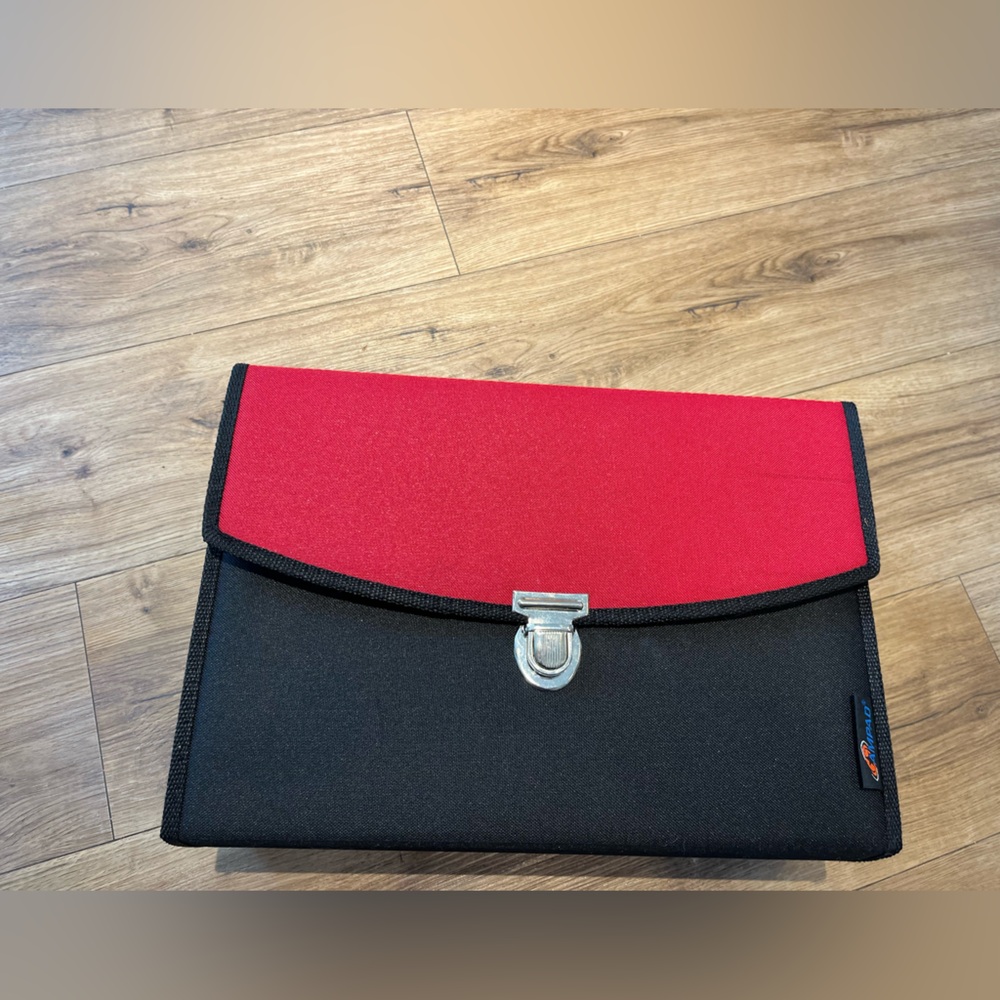 Red and Black Document Holder